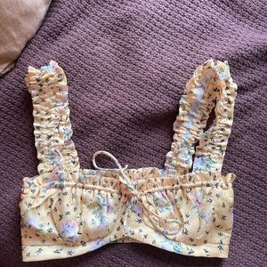 Revolve more to come sloane ruched crop top